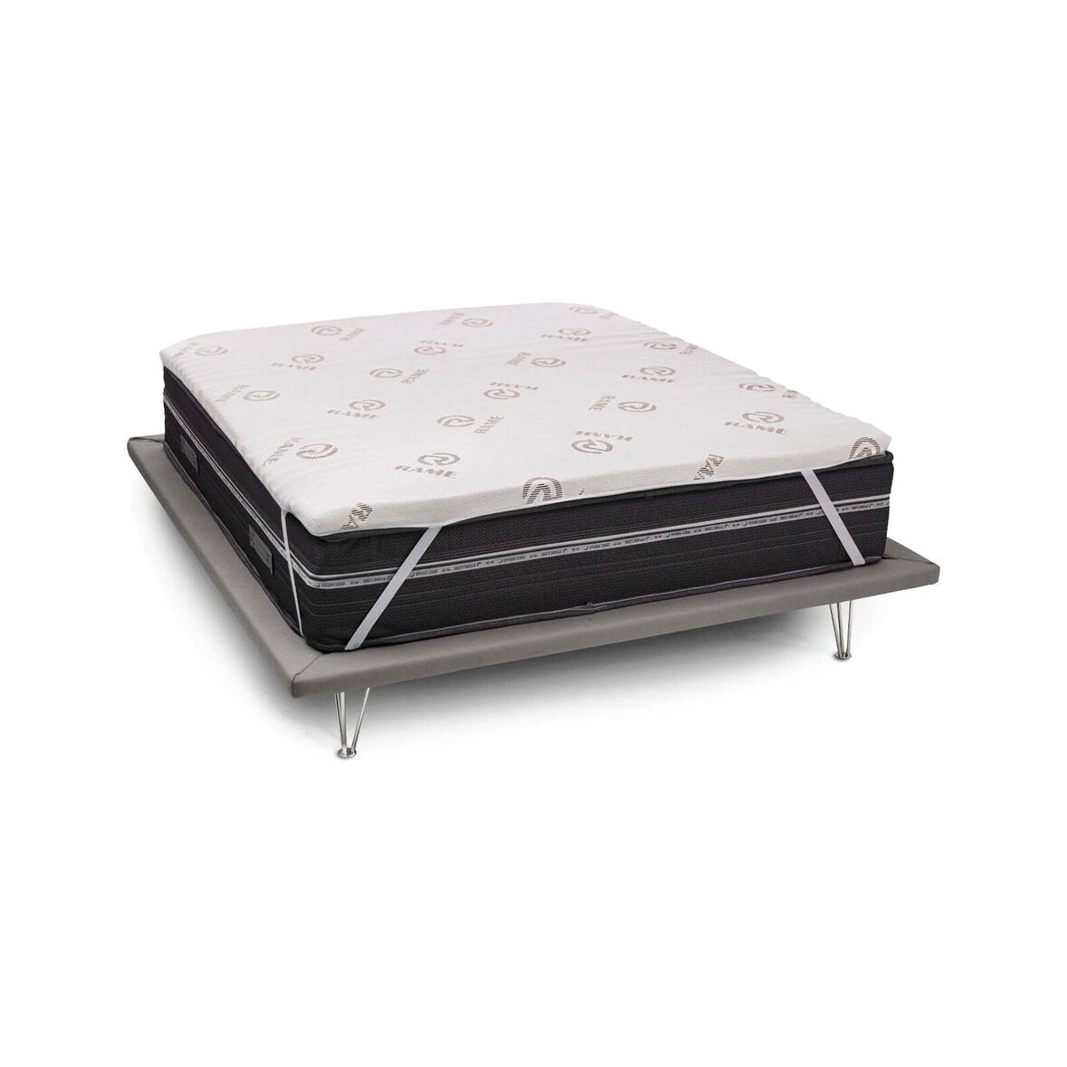 Dmora Doppelbett Topper Lucilla mit abnehmbarem Bezug aus Memory Foam und Kupferfasern, Anti-Milbe und hypoallergen, Cm 160x190 h5