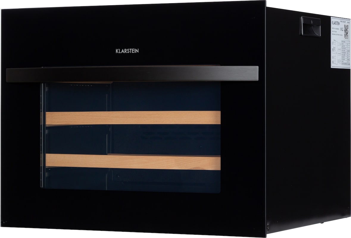Klarstein Vinsider 24 Built-In Uno Weinkühlschrank Einbaugerät 1 Zone 24 Fl Schwarz
