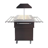 thumbnail of Combisteel Büfett-Theke für 4xGN1/1 aus Mahagoni/Edelstahl  1500x700x1400mm