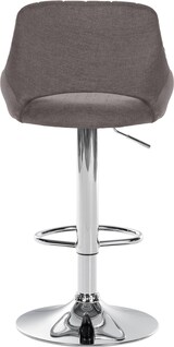 thumbnail of Barhocker SEGAD - Stoff Dunkelgrau 46.5x48x85 cm Silber | Barstuhl Mit Lehne Tresenhocker Tresenstuhl Kneipenhocker Kneipenstuhl