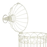 thumbnail of Moritz Deko-Vogelkäfig weiß rund 2er Set verziert mit für Blumen Kerzen u.m.