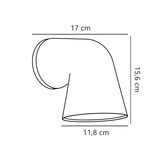 thumbnail of Applique murale FRONT Single Aluminium Noir, H.15.6 - IP44 - GU10 / Extérieur