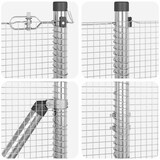 thumbnail of vidaXL Zaunpfosten Silber 50 x 1,4 m (12 x 12 mm Netz) Stahl