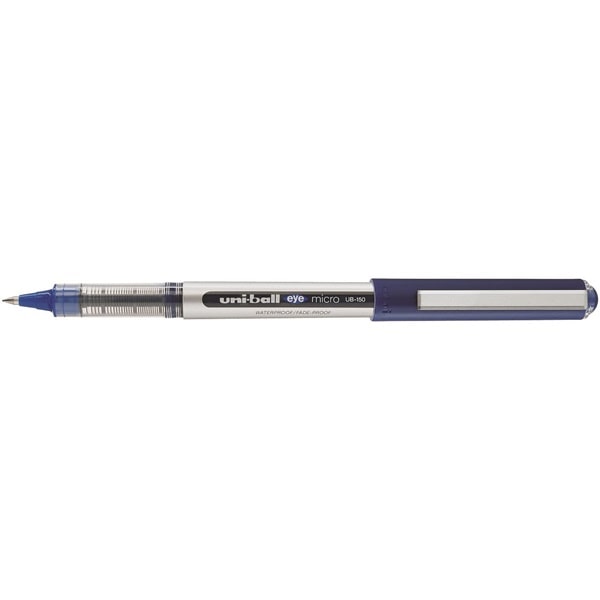 UNI-BALL Stylo roller pointe métal ultra-fine encre liquide Bleue UNI-BALL EYE UB 150
