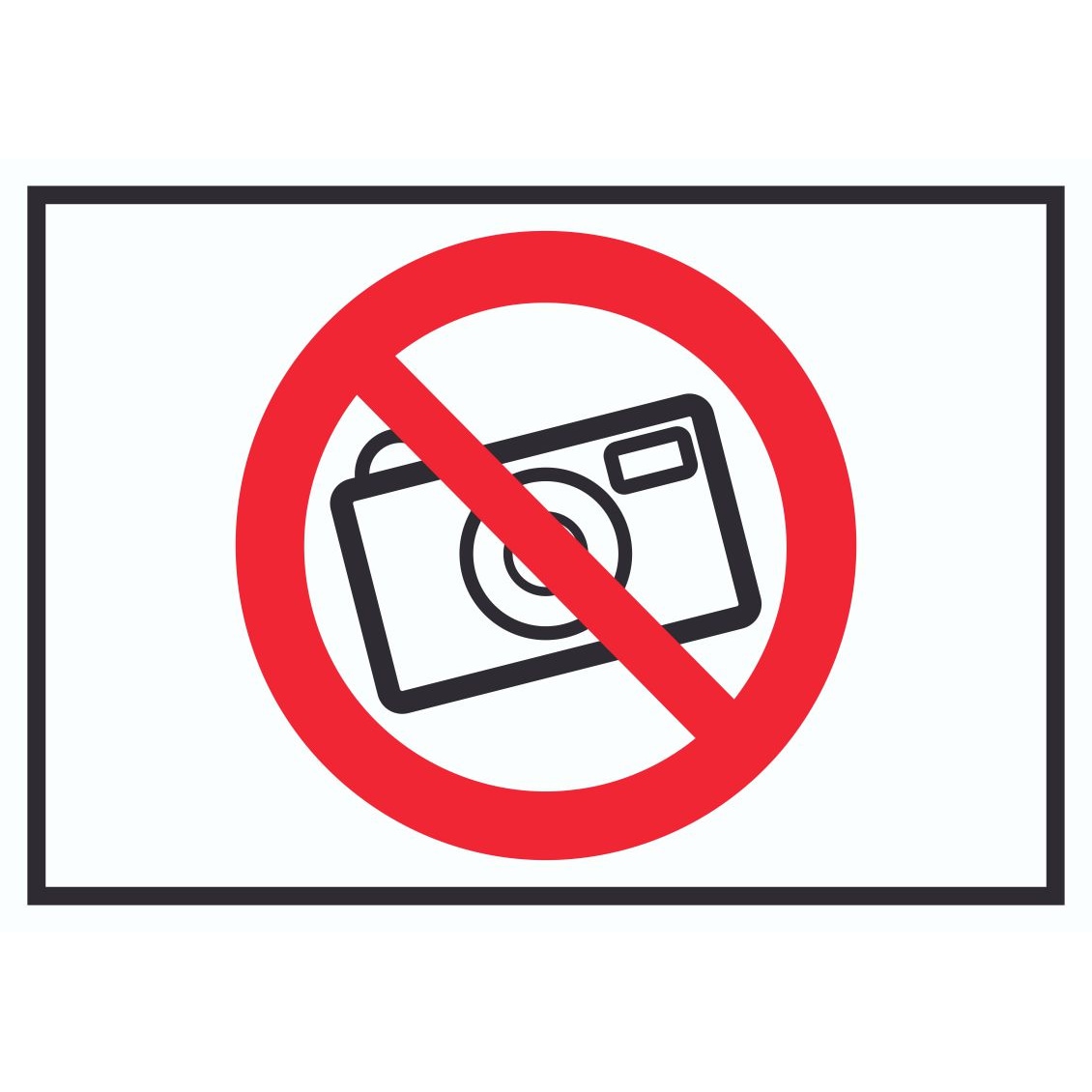 Fotografieren Verboten Symbol Schild Keine Photos A0 Rückseite selbstklebend