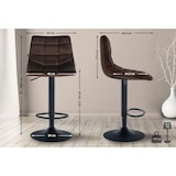 thumbnail of Lot de 2 tabourets de bar Jerry velours Marron/Noir