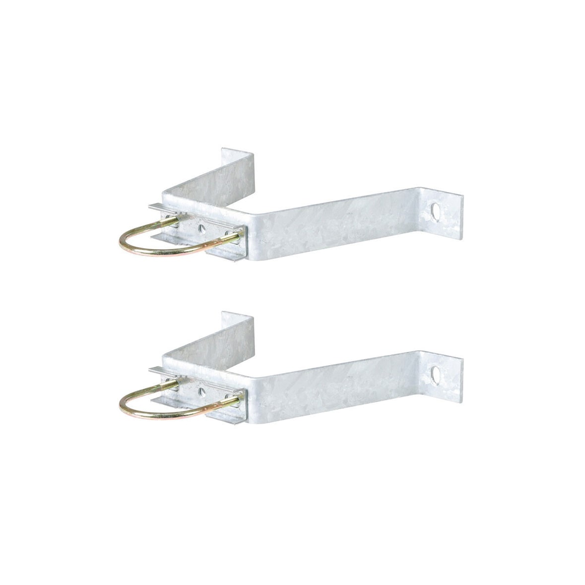 Paire D'étriers Fixation Murale Patte En M Déport 90mm Mât Antenne Tv Tnt Sat Usage Non Intensif Hdsat