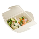 thumbnail of bepulp Boîte rectangle 2 compartiments Delivery pulpe naturel 800 ml x 50