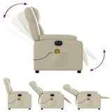 thumbnail of vidaXL Massagesessel Elektrisch Creme Kunstleder