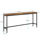 thumbnail of Tribesigns Mesa consola estrecha, 180 cm, estilo industrial, color gris