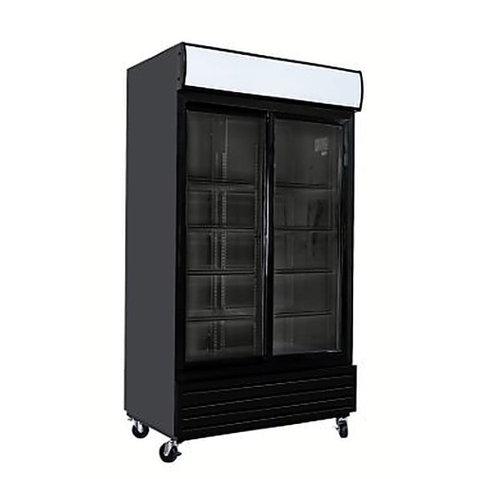 Vitrine à Boissons 2 Portes coulissantes 708L full black
