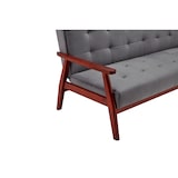 thumbnail of SalesFever Schlafsofa mit Armlehnen | 3 Funktionen | Stoffbezug Samt-Optik | Gestell Massivholz Eukalyptus | B 190 x T 85 x H 81 cm | dunkelgrau