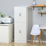 thumbnail of HOMCOM aparador alacena de cocina mueble auxiliar con 4 puertas y 5 estantes abiertos para comedor salón estilo moderno antivuelco 60x36x168 cm blanco