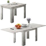 thumbnail of Dmora Ausziehbarer Esstisch Otto, Hilfsküchenkonsole, Ausziehbarer Tisch, 100% Made in Italy, cm 90x90h75, Zement