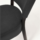 thumbnail of METRO PROFESSIONAL Gestoffeerde restaurantstoel Jack, set van 2, beukenhout/kunstleer, zwart