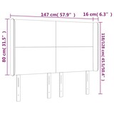 thumbnail of vidaXL LED Kopfteil Grau 147x16x118/128 cm Kunstleder