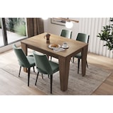 thumbnail of Tavolo da Pranzo Allungabile Da 120 A 160 Cm Gambe a Spillo Design Moderno 6 Posti Estensibile Guide In Metallo Cucina Salotto 160 x 90 x 78 Cm Noce