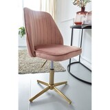 thumbnail of FineBuy Drehstuhl Rosa Samt Drehbar Schreibtischstuhl Modern Schalenstuhl Home Office