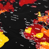 thumbnail of Titanwolf Gaming Mauspad XXL, glattes Stoffgewebe, Speed Mousepad 900 x 400mm große Fläche, Weltkarte rot