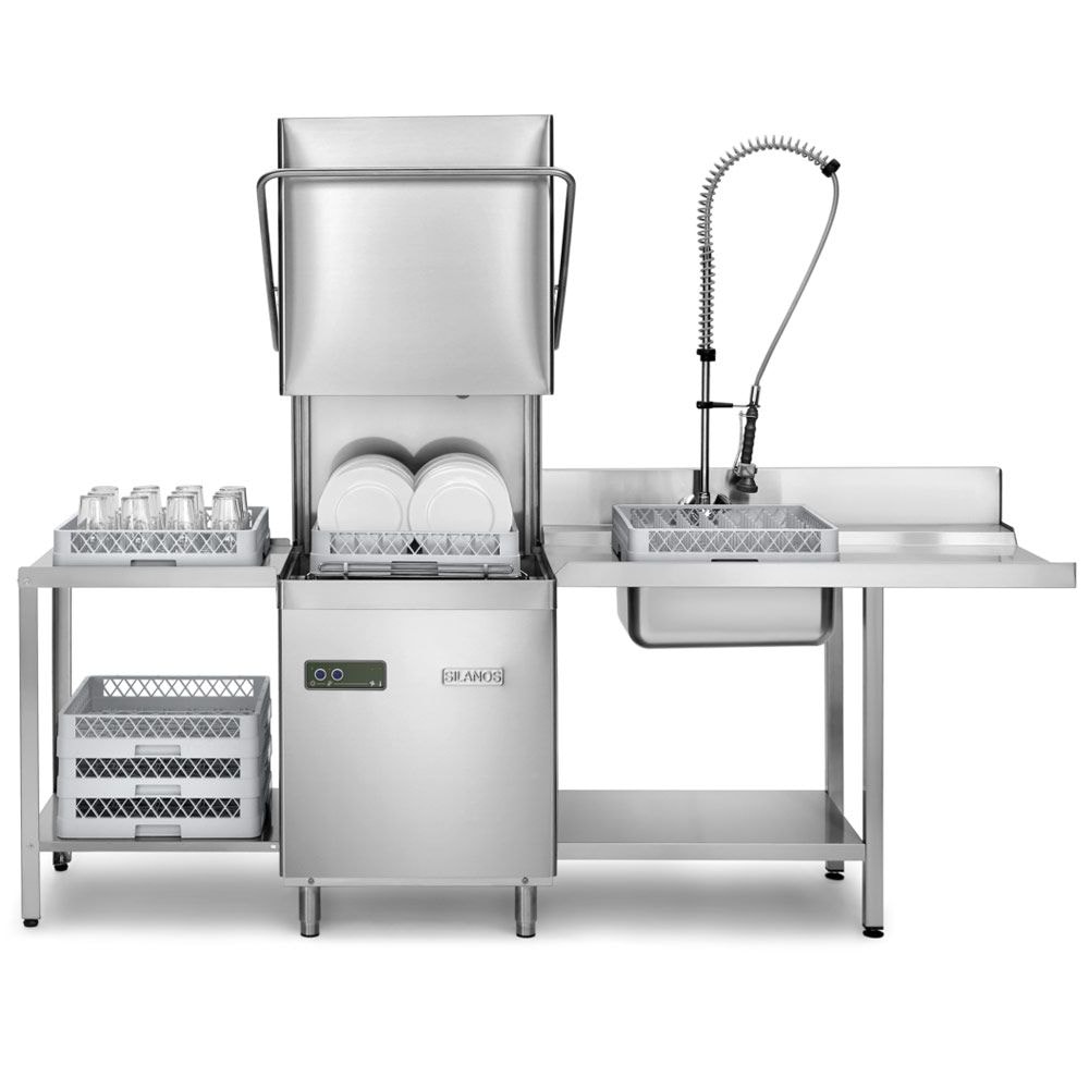 Silanos Box de lavage Prima NE1000 droite, 20 L, Lave-vaisselle, 5 casiers,  inox