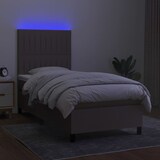 thumbnail of vidaXL Boxspringbett mit Matratze & LED Taupe 90x190 cm Stoff