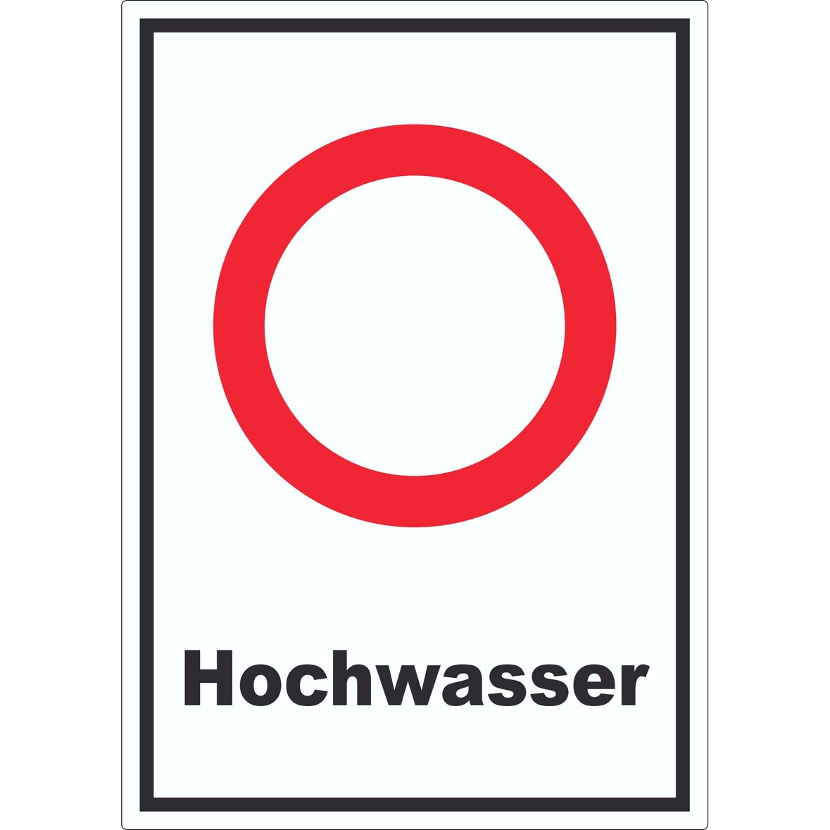 Durchfahrt verboten Hochwasser Aufkleber A7 (74x105mm)