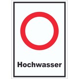 thumbnail of Durchfahrt verboten Hochwasser Aufkleber A7 (74x105mm)