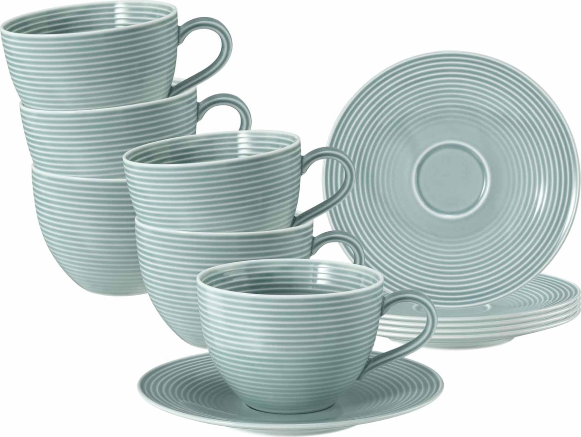 Seltmann Weiden Beat Color Glaze Teetassen mit Untertassen 6er Set ...