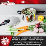 thumbnail of Magefesa DB - Olla Express Rápida de 5 Litros, Acero Inoxidable 18/10, Apta para Todo Tipo de Cocinas Incluida Inducción, 5 Sistemas de Seguridad