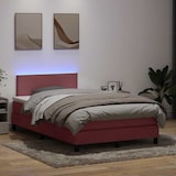 thumbnail of vidaXL Boxspringbett mit Matratze & LED Rosa 120x210 cm Samt