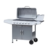 thumbnail of El Fuego Gasgrill Dayton 6+1 AY0460 silber mit Seitenbrenner