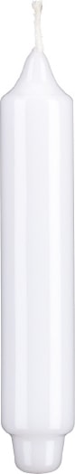 Kerzen Punchkerzen Klarlack Hochglanz Weiß, 250 x 30 mm, 12 Stück