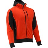 thumbnail of Fleece Kapuzenpulli, Hoodie mit Reißverschluss SARNA rot/schwarz Gr. L