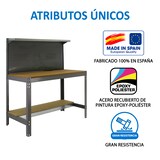thumbnail of SimonRack Établi d’atelier, 1210x610 mm, panneau perforé, Charge 600 kg, Gris - BT-3