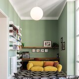 thumbnail of Sferis Lampada a sospensione moderna in vetro opale satinato, design minimale con montatura in policarbonato, diametro 50 cm, altezza 330 cm, Bianco