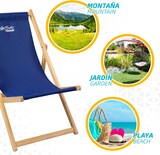 thumbnail of Tumbona plegable de madera Aktive