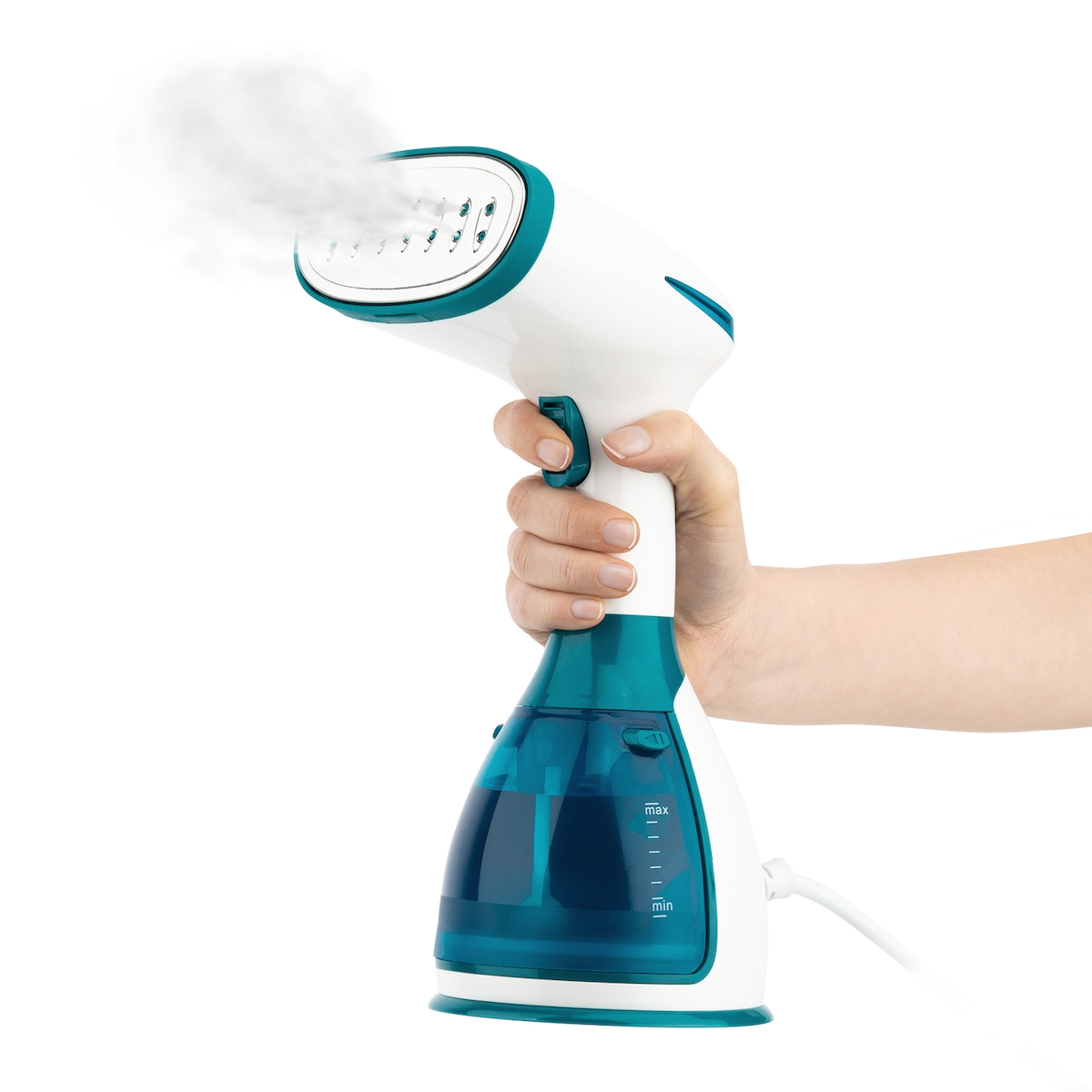 H.Koenig Wëasy Hand-Dampfbügeleisen HVP10 Steamer, ergonomischer Reisedampfer, Bügeleisen, Dauerdampf 32 g/min, Wassertank 280ml