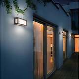 thumbnail of IP54 Wand- und Deckenleuchte aus lackiertem Corten-Aluminium, modernes Design für Innen und Außen, E27-Fassung, Maße 12,2 x 25 x 9,5 cm, Rostfarben