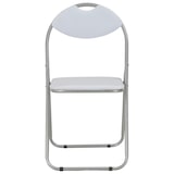 thumbnail of Sillas de comedor plegables 6 unidades cuero sintético blanco