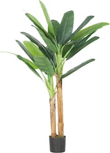 thumbnail of HOMCOM árbol de plátano artificial 150 cm, planta artificial decorativa con maceta y  2 troncos, para decoración del interior, hogar, salón, verde
