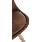 thumbnail of Lot de 4 chaises de salle à manger Linares Marron/Similicuir