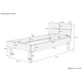 thumbnail of Massivholzbett extra stabil 100x220 hohes Seniorenbett Gästebett Zubehör wählbar V-60.81-10-220 Rollrost und Matratze inkl.