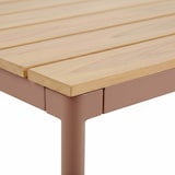 thumbnail of Ensemble table de jardin en métal et bois et 8 chaises marron