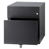 thumbnail of BISLEY Note Rollcontainer mit 2 Schüben aus Metall abschließbar in schwarz - Bürocontainer mit Universalschublade & Hängeregistratur, Container mit