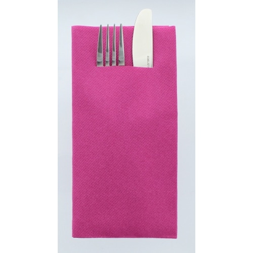 Mank Besteckservietten Airlaid Violett, 40 x 40 cm, 75 Stück - Bestecktaschen