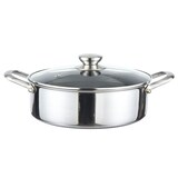 thumbnail of Schmortopf 28 cm aus Edelstahl mit Glasdeckel Antihaft - Wabenstruktur Bräter