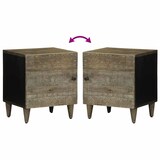 thumbnail of Tables chevet 2 pcs gris clair 40x33x46 cm bois manguier solide - Modèle Affinité Bois