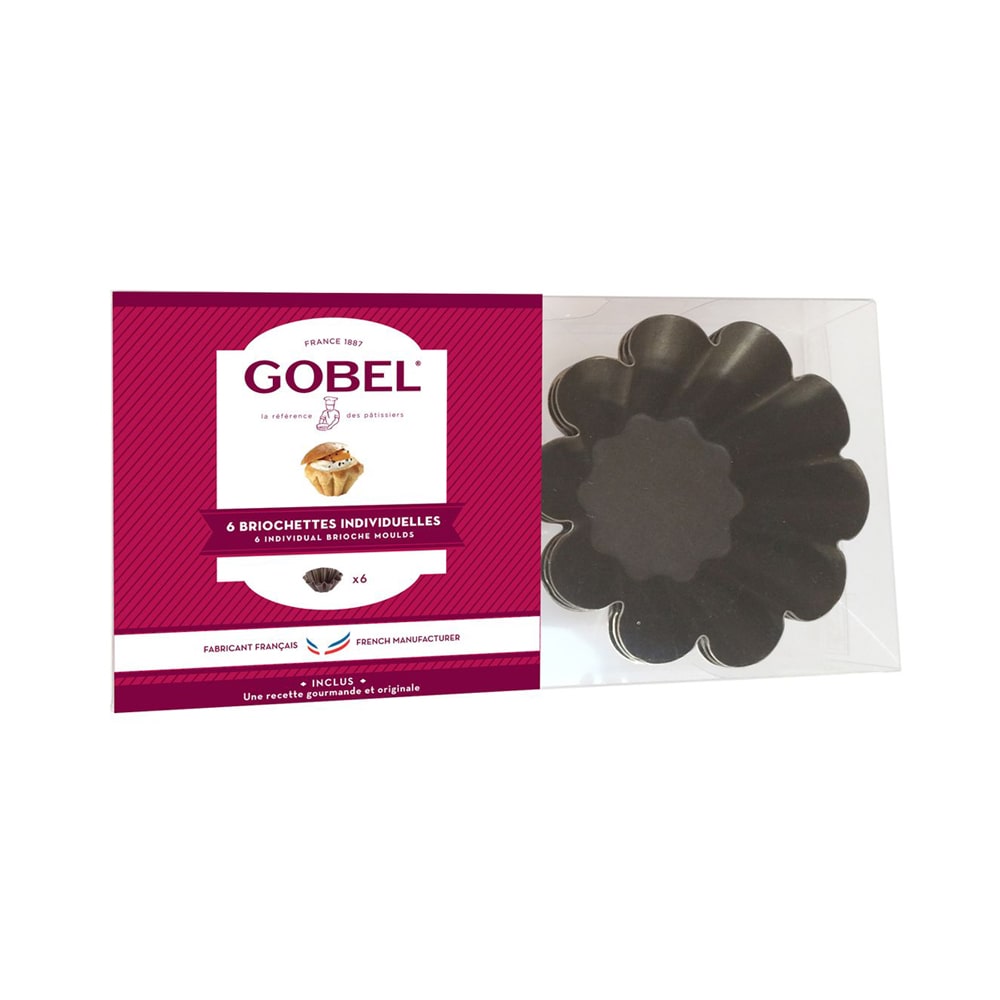 Briochette-Form Individuell aus Stahl - 170x 36 mm - 6er-Set - Gobel