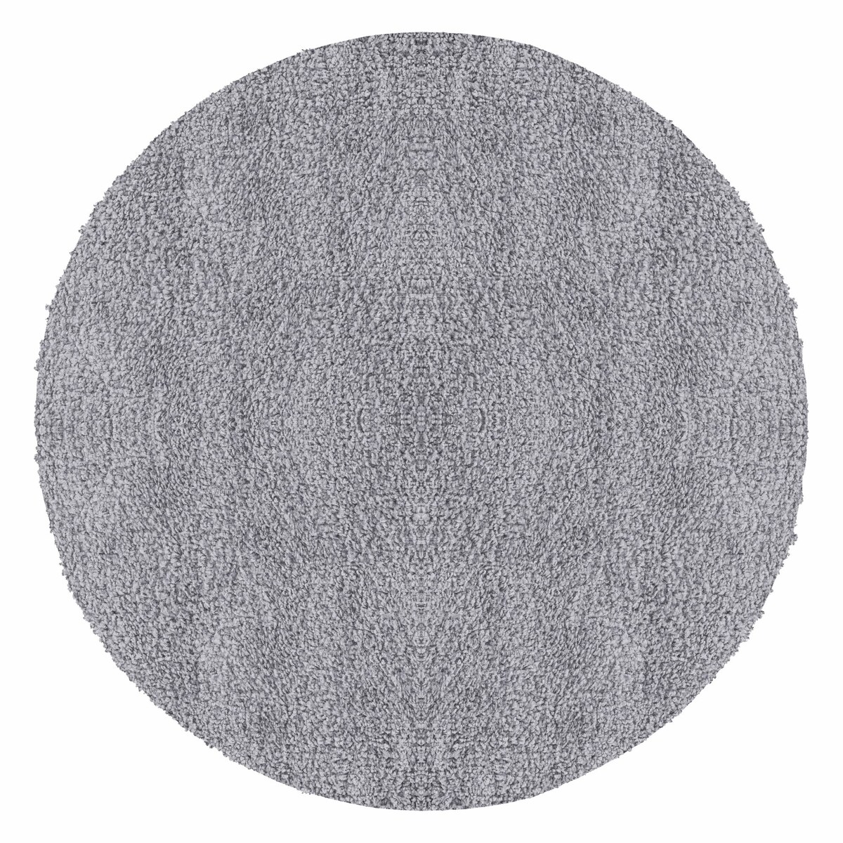 Carpetsale24 Teppich Hochflor Einfarbig Flauschiger Langflor Shaggy Flokati Wohnzimmerteppich, Hellgrau, 120 cm Rund