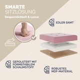 thumbnail of CASARIA® Sitzhocker mit Stauraum Samt Rosa